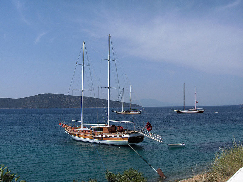 sailboat in bodrum